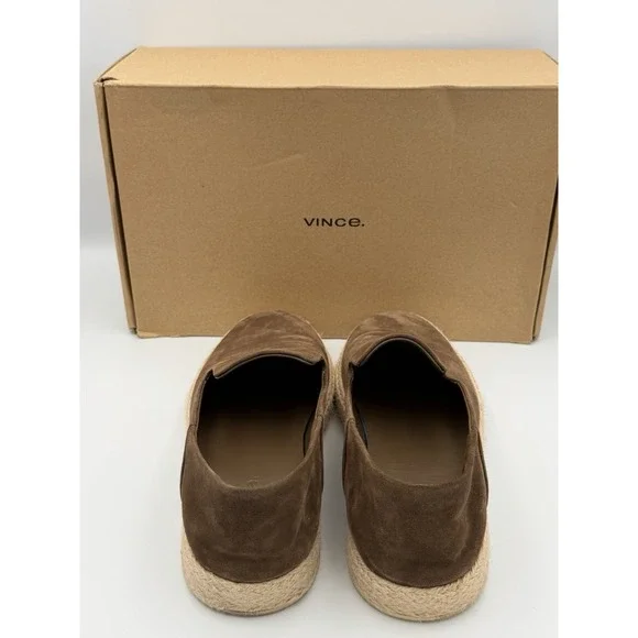 Vince Emmitt Suede Espadrille Loafers Hickory Brown Mens 10 Slip On Shoes